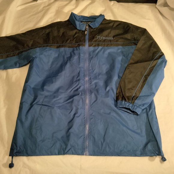 Soft As A Grape Plymouth Mass Resort Clothing Blue Medium Windbreaker Jacket - Picture 1 of 8